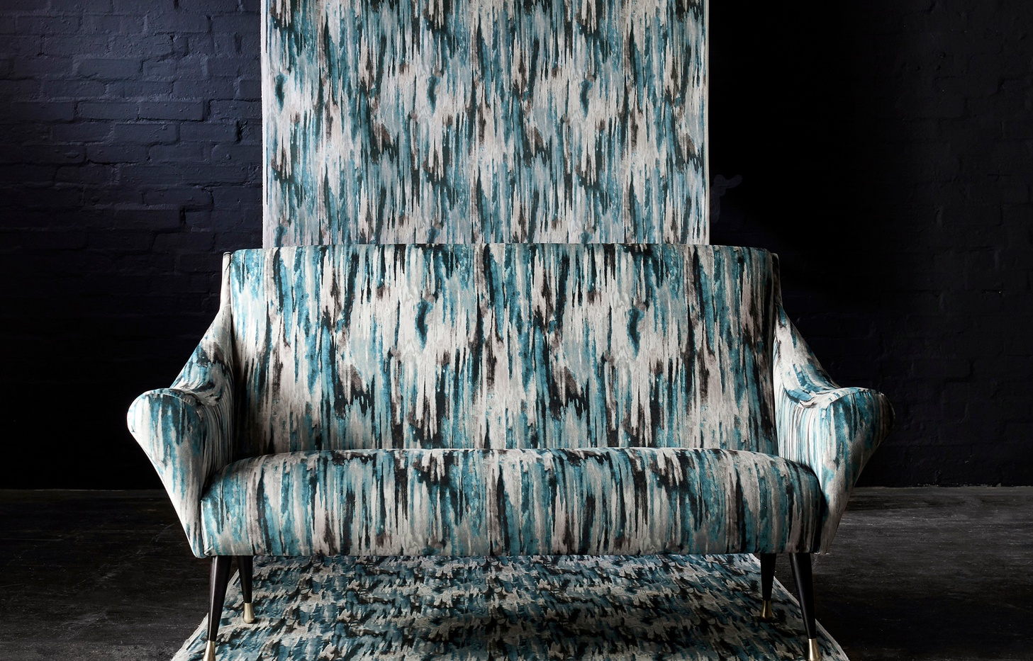 AZURI blue and white fabric